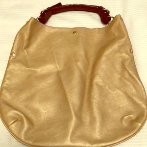 Elegant gold hobo shoulder bag